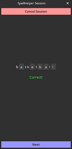 SpellHelper Screen 3