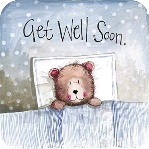 get well soon teddy bear cartoon