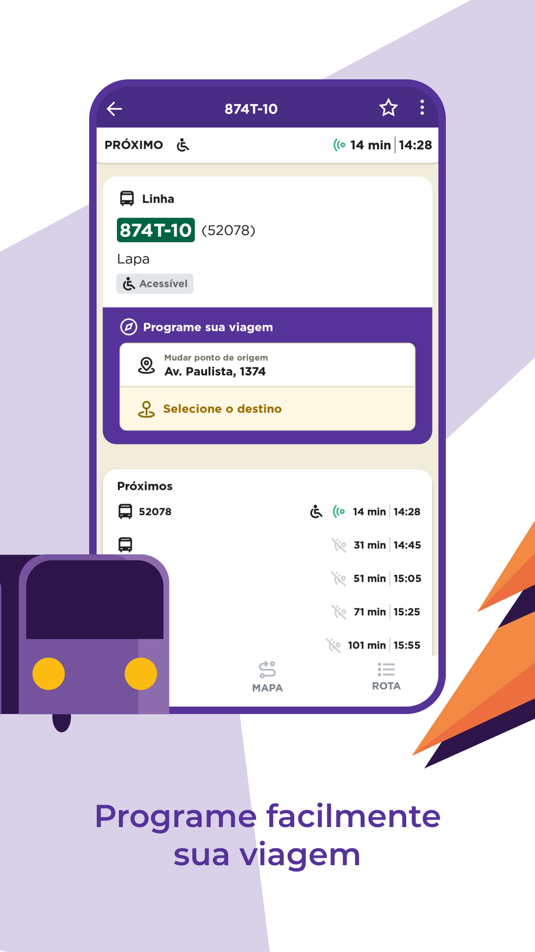 Android application Cittamobi: Horários de ônibus screenshort