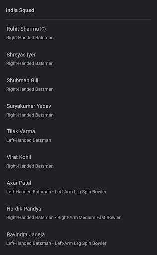 India vs Canada Live Match Screenshot 2 - AppWisp.com