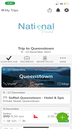 MY TRAVEL ITINERARY Screen 2