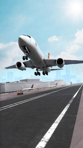Android application Airplane Flight Sim Pilot 3d screenshort
