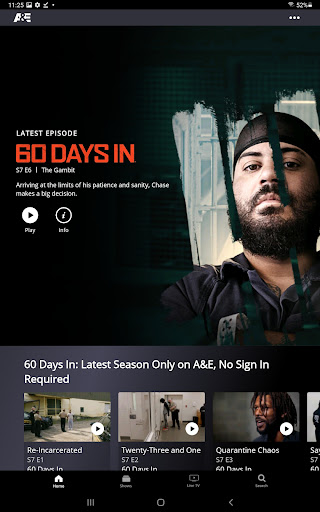 Screenshot of A&E: TV Shows That Matter