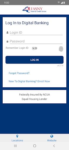 Android application FASNY FCU Mobile Banking screenshort