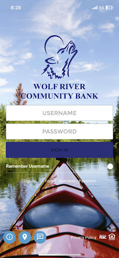 Android application Wolf River Mobile Banking screenshort
