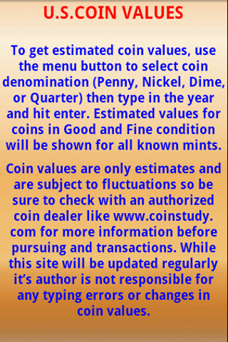 U.S. Coin Values