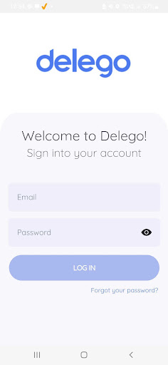 Android application Delego screenshort