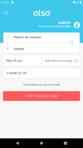 Android application Alsa: Buy coach tickets screenshort