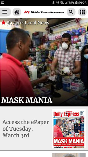 Android application Trinidad Express Newspapers screenshort