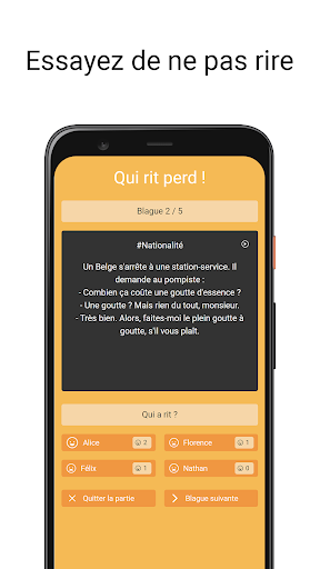 Android application Qui rit perd - Blagues screenshort