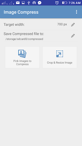 Android application Image Compress screenshort