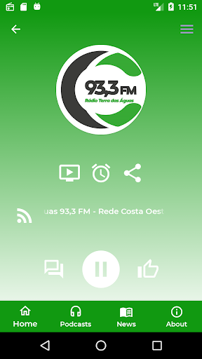 Android application Rádio Terra das Águas 93,3 FM screenshort