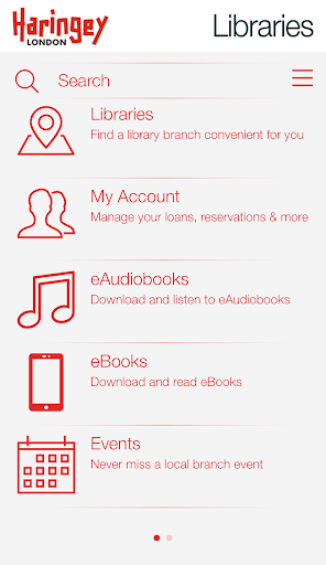 Android application Haringey Libraries screenshort