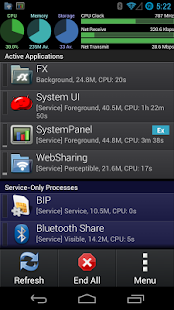 SystemPanel App / Task Manager Captura de pantalla
