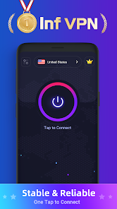 VPN Inf - Security Fast VPN 7.6.602 APK + Mod (Unlocked / VIP) for Android