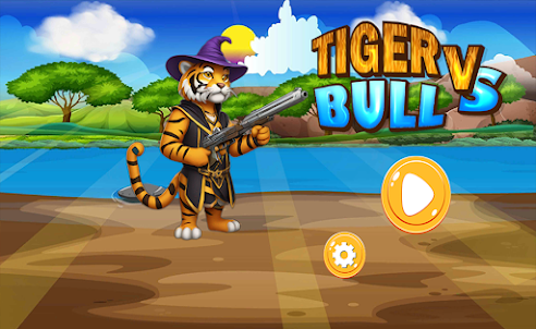 Tiger VS Bull Fighting Game