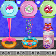 Donuts Cooking Factory: Baking Dessert in Kitchen