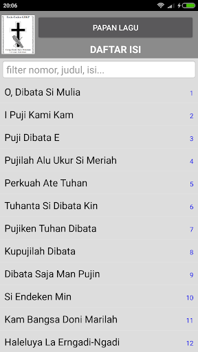 Android application Musik Digital GBKP Versi Andro screenshort