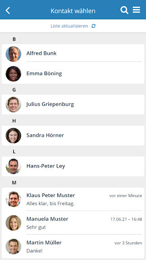 Kundenmessenger Screen 3