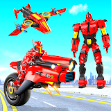 Flying Moto Robot Hero Hover Bike Robot Game icon