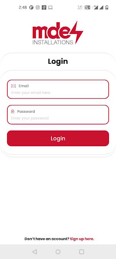 Android application MDE Hub screenshort