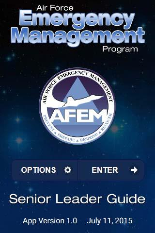 Android application AFEM Senior Leader Guide screenshort
