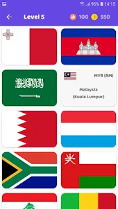 Flags and Capitals Guess-Quiz