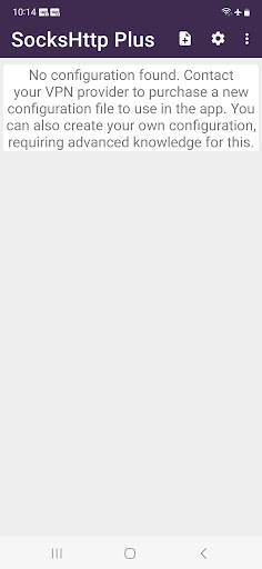 Android application SocksHttp Plus screenshort