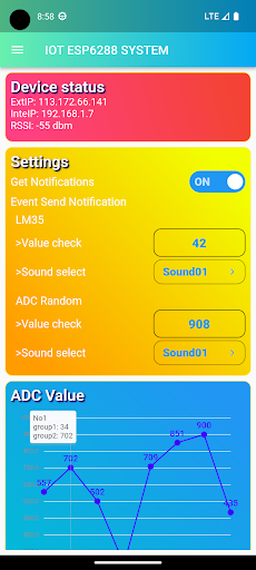 Android application IotEspFirebase screenshort