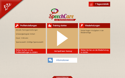 Android application SpeechCare LRS Kinder Lite screenshort