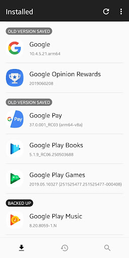 Android application Backup + Restore for apps screenshort