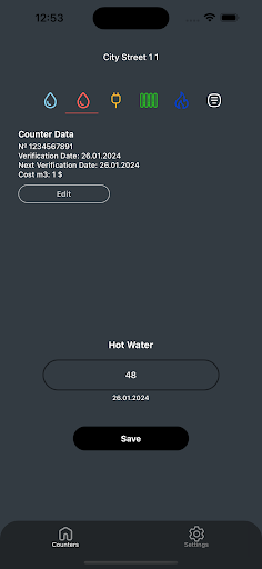 Android application Meter Readings screenshort