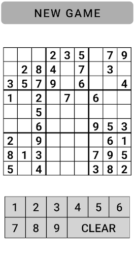 Android application Sudoku screenshort