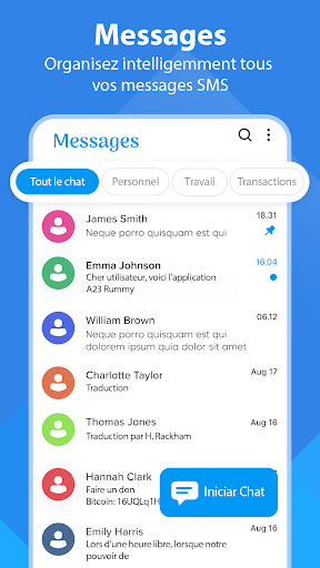 Aperçu de l'application