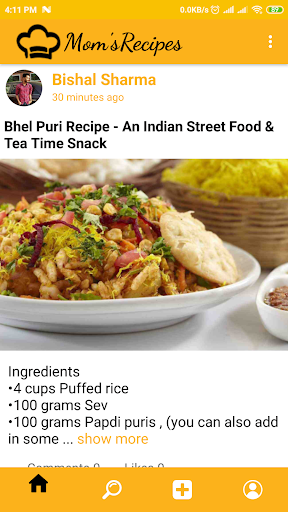 Moms Recipes Screen 2