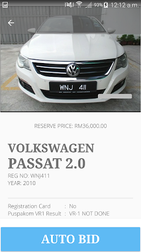PAH AutoAuction Screen 3
