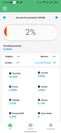 Android application BAT-BMS screenshort