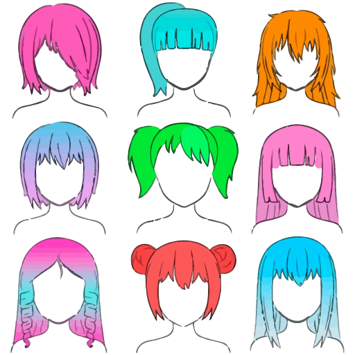 How to draw anime hair step by