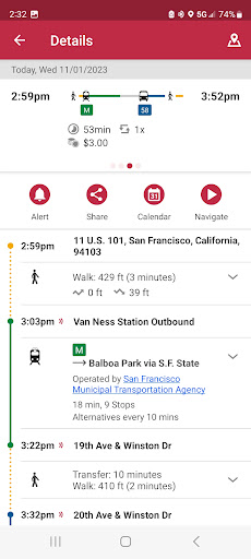 MuniMobile Screen 3