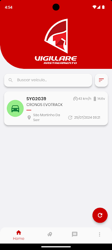 Android application Vigillare Rastreamento screenshort
