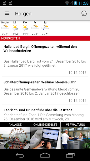 Android application Gemeinde Horgen screenshort