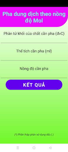 Pha Chế Dung Dịch Hóa Học