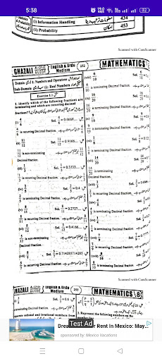 8th Maths PTB Book & KeyBook Screen 2