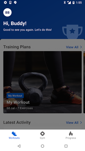 Android application Cresswind SmartFIT screenshort