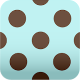 aqua blue polka dots Wallpaper icon