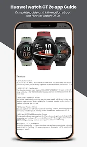 Huawei watch GT 2e app Guide