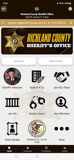 Screenshot of Richland Co. Sheriff's Office