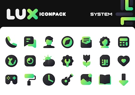 Lux Green Icon Pack Patched APK 2
