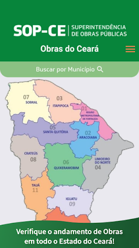 Android application Obras do Ceará screenshort