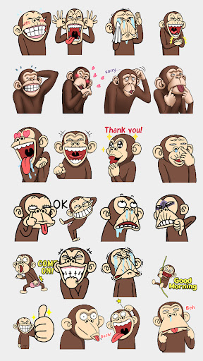 Android application Funky Monkey WASticker screenshort